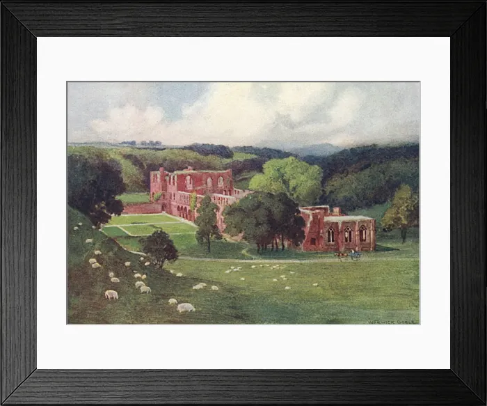 Framed Print : Furness Abbey / Goble 1908 Framed Print : Furness Abbey / Goble 1908