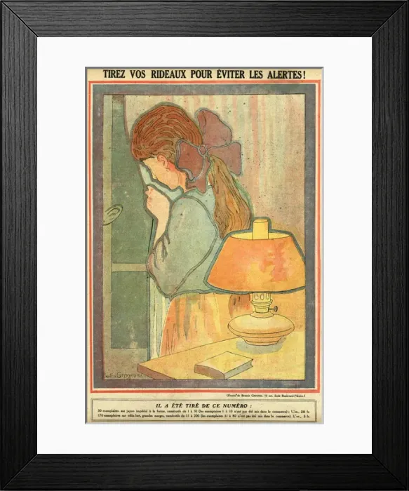 Framed Print : Cartoon, Blackout regulations, WW1 Framed Print : Cartoon, Blackout regulations, WW1