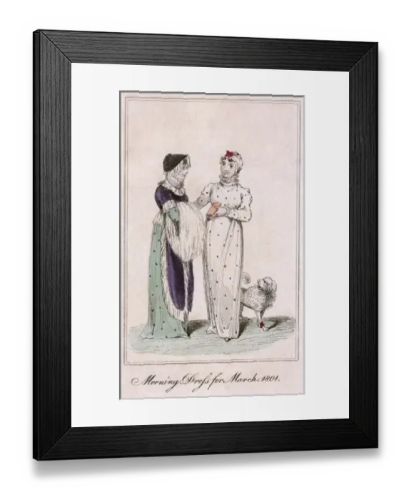 Framed Print : Morning Dress March 1801 Framed Print : Morning Dress March 1801