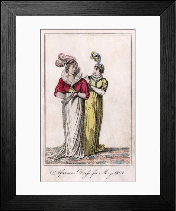 Framed Print : Afternoon Dress 1801 Framed Print : Afternoon Dress 1801