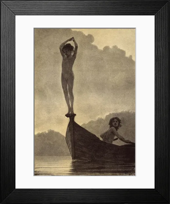 Framed Print : Children Diving 1896 Framed Print : Children Diving 1896