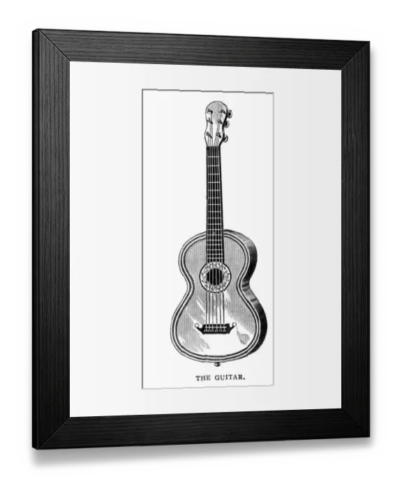 Framed Print : Guitar on its Own