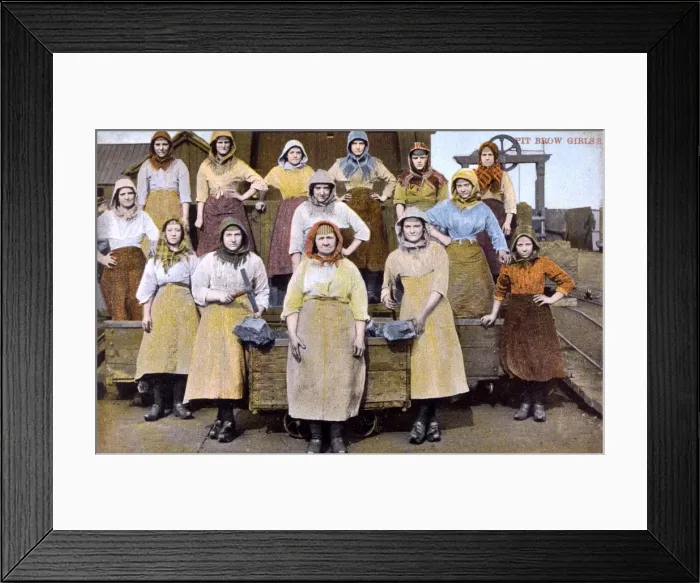 Framed Print : Pit Brow Girls Framed Print : Pit Brow Girls