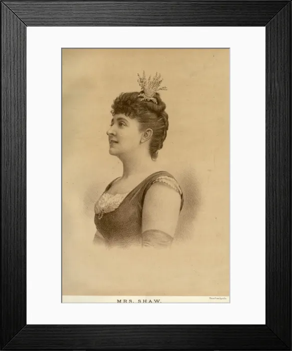 Framed Print : MRS SHAW Actress Date: in 1889 Framed Print : MRS SHAW Actress Date: in 1889