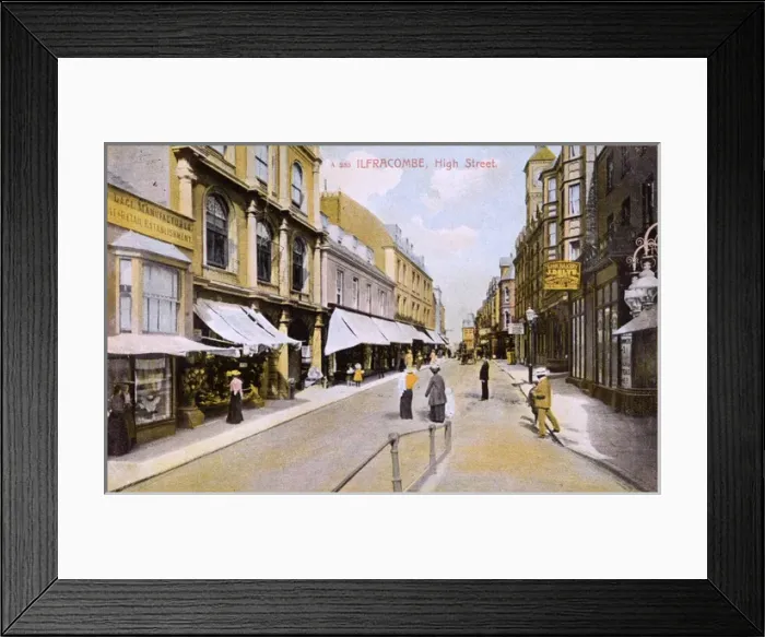 Framed Print : Ilfracombe / High Street Framed Print : Ilfracombe / High Street