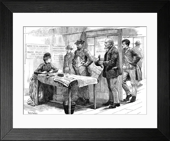 Framed Print : Registering Unemployed Framed Print : Registering Unemployed