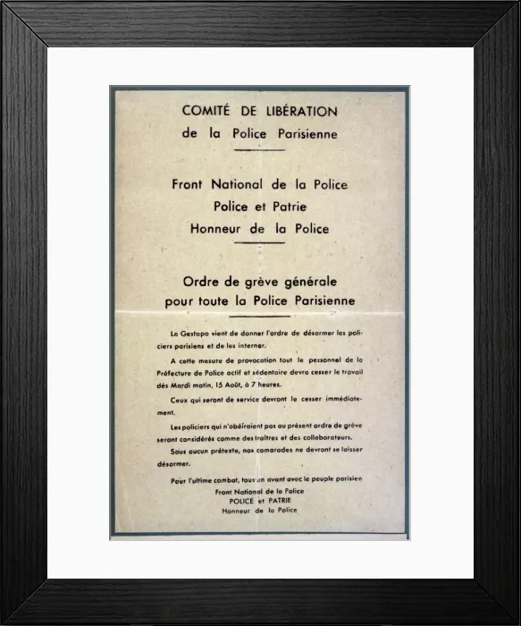 Framed Print : Police Strike 1944 Framed Print : Police Strike 1944