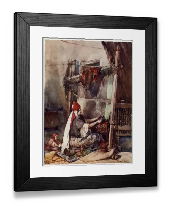Framed Print : Carpetmaking, Tunis Framed Print : Carpetmaking, Tunis