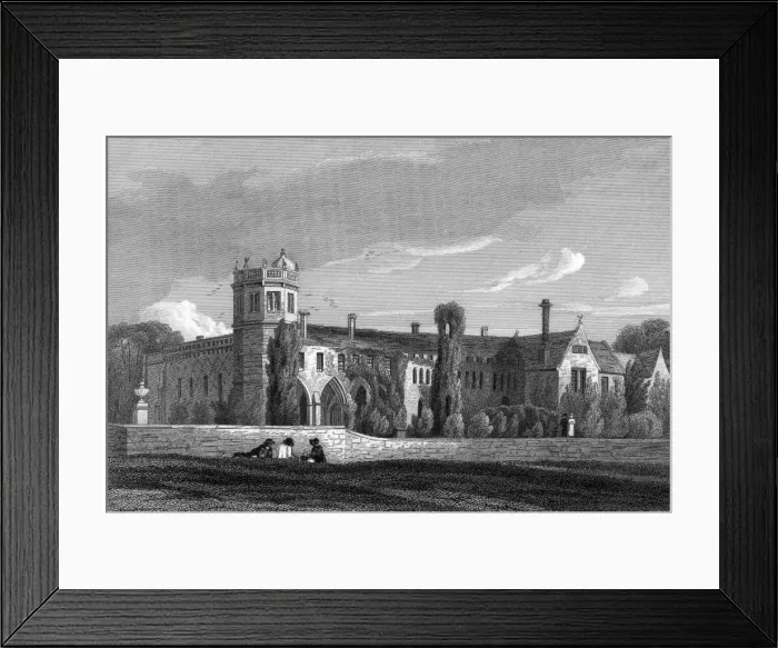 Framed Print : Lacock Abbey / Wilts 1830 Framed Print : Lacock Abbey / Wilts 1830