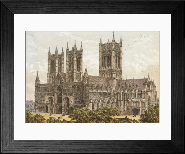 Framed Print : Lincoln Cathedral 1868 Framed Print : Lincoln Cathedral 1868
