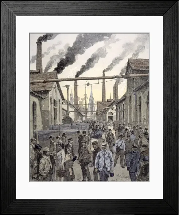 Framed Print : Uckingen Ironworks / 1899 Framed Print : Uckingen Ironworks / 1899