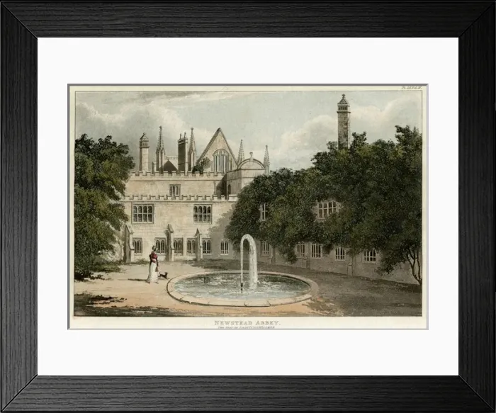 Framed Print : Newstead Abbey / Ackermann Framed Print : Newstead Abbey / Ackermann