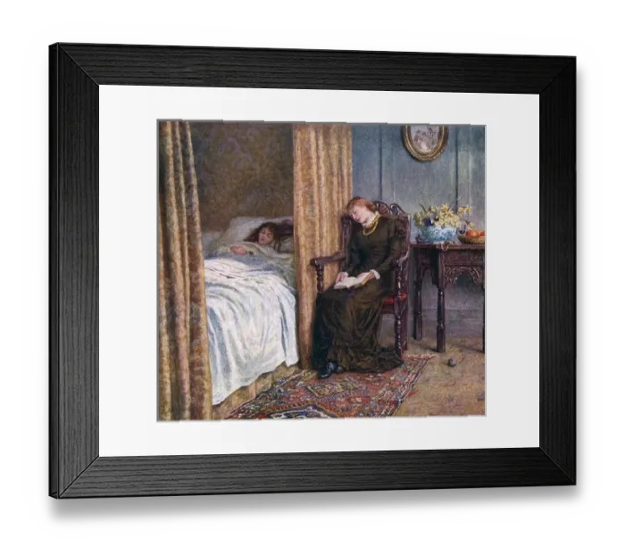 Framed Print : Patient and Mother / 1879 Framed Print : Patient and Mother / 1879