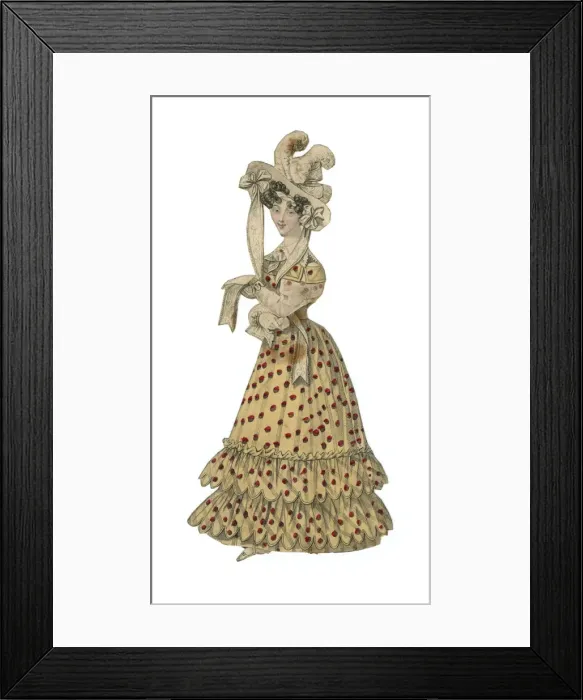 Framed Print : Spotted Costume 1827 Framed Print : Spotted Costume 1827
