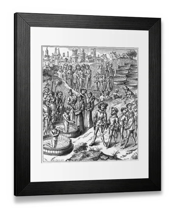 Framed Print : German Saxons Baptised
