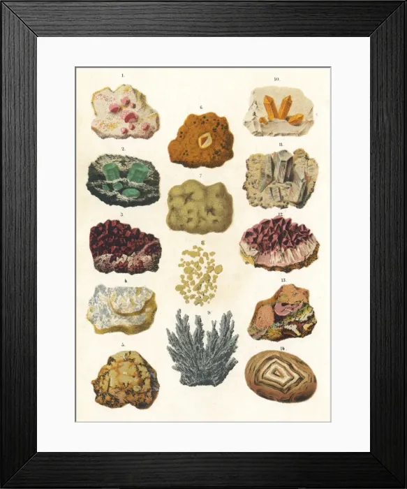 Framed Print : Various Precious Stones Framed Print : Various Precious Stones