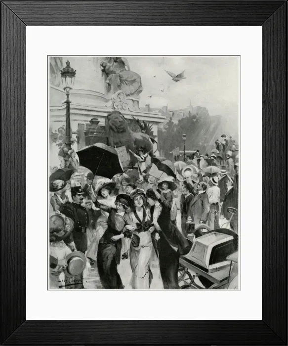 Framed Print : Midinettes Strike, Paris