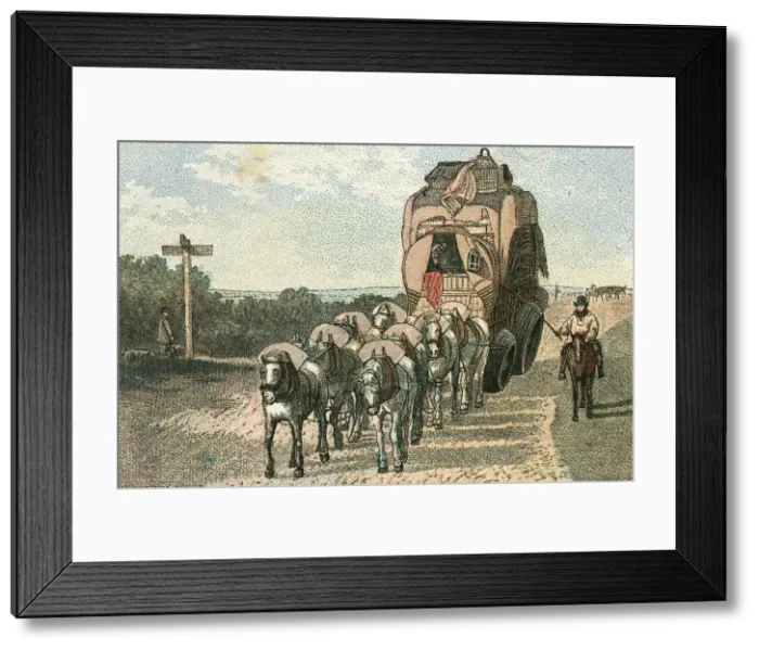 Framed Print : Stage Wagon, Early C19 Framed Print : Stage Wagon, Early C19