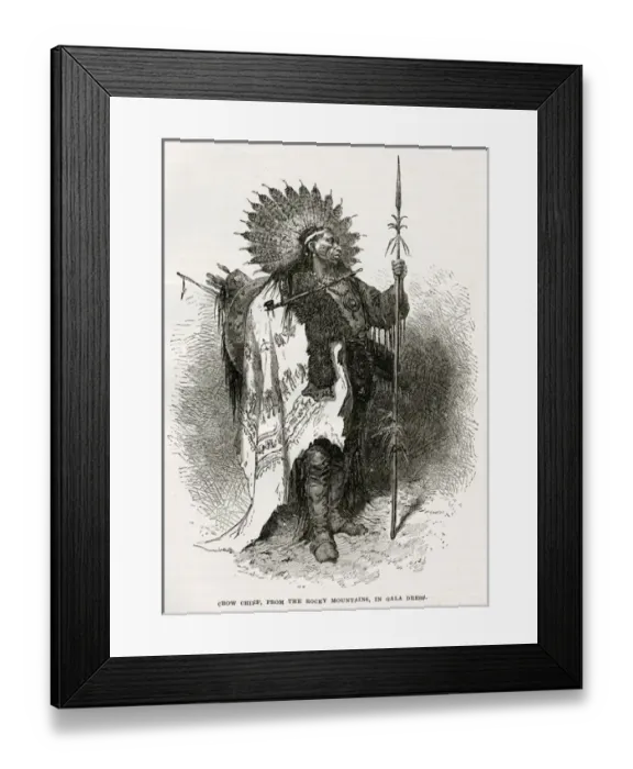 Framed Print : Racial / Crow Chief C1860 Framed Print : Racial / Crow Chief C1860