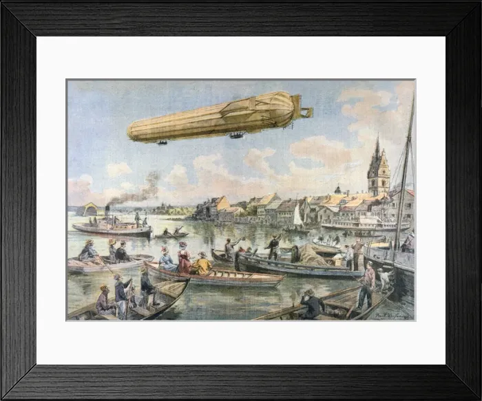 Framed Print : Zeppelin Lz-4 Trials Framed Print : Zeppelin Lz-4 Trials