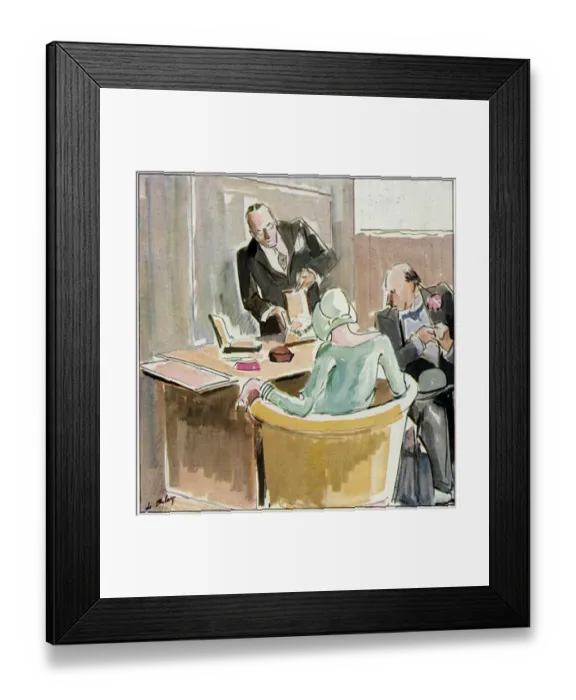 Framed Print : Selling a necklace Framed Print : Selling a necklace