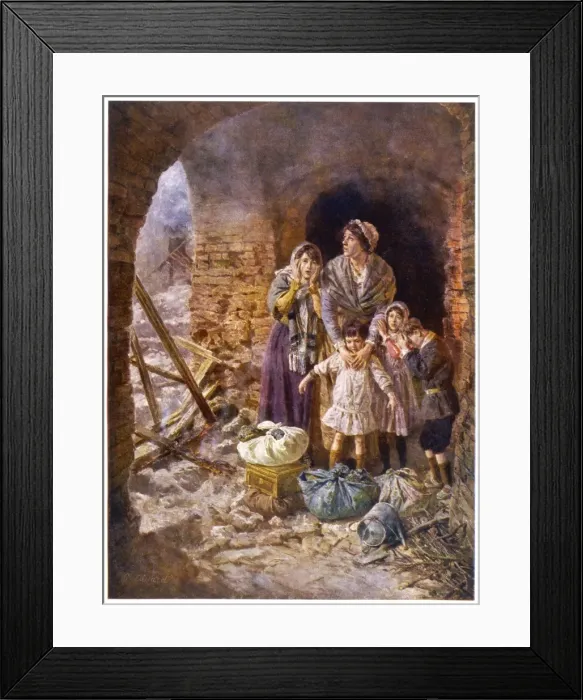 Framed Print : Wwi Refugees 1917 Framed Print : Wwi Refugees 1917