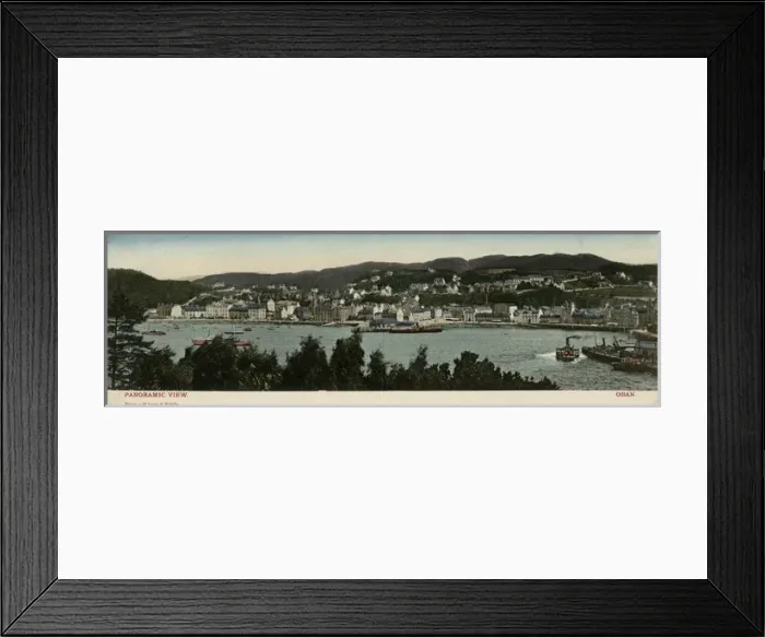 Framed Print : Panoramic view of Oban, Western Scotland Framed Print : Panoramic view of Oban, Western Scotland
