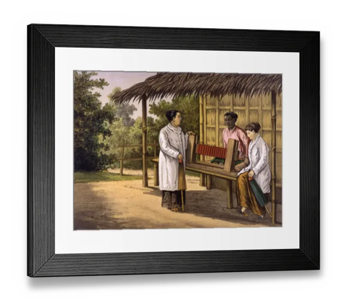 Framed Print : Weaving in Java Framed Print : Weaving in Java