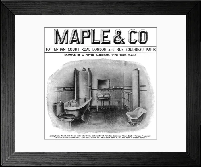 Framed Print : Fitted Bathroom 1903