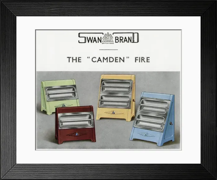 Framed Print : Camden electric fire 1939 Framed Print : Camden electric fire 1939