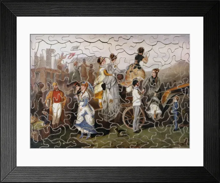 Framed Print : Victorian Jigsaw / 1870 Framed Print : Victorian Jigsaw / 1870