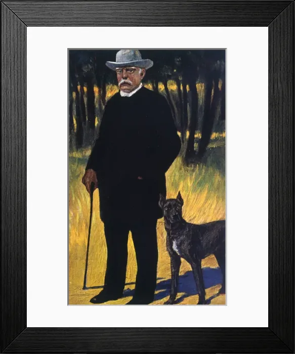 Framed Print : Bismarck with Hound Framed Print : Bismarck with Hound