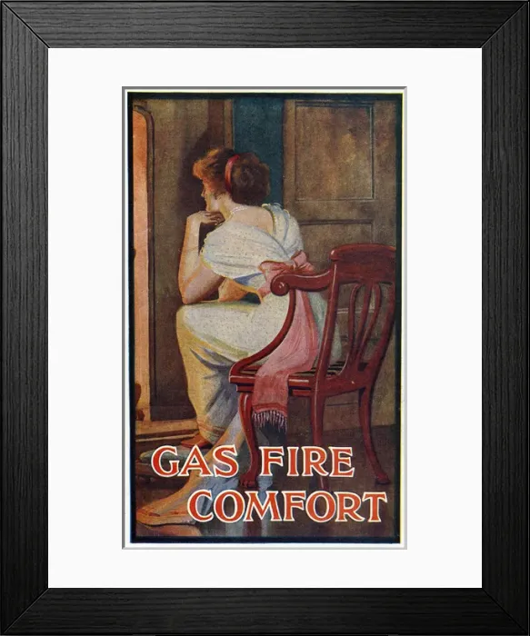 Framed Print : Lady before Fire Framed Print : Lady before Fire