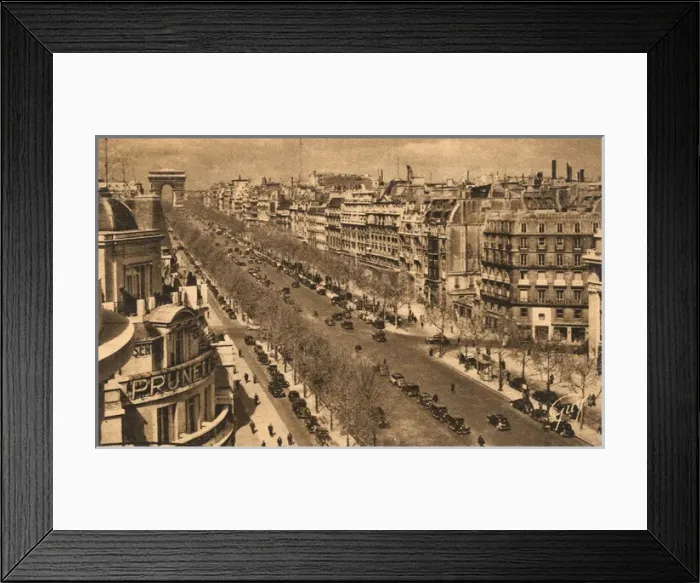 Framed Print : Champs Elysees 1950S Framed Print : Champs Elysees 1950S