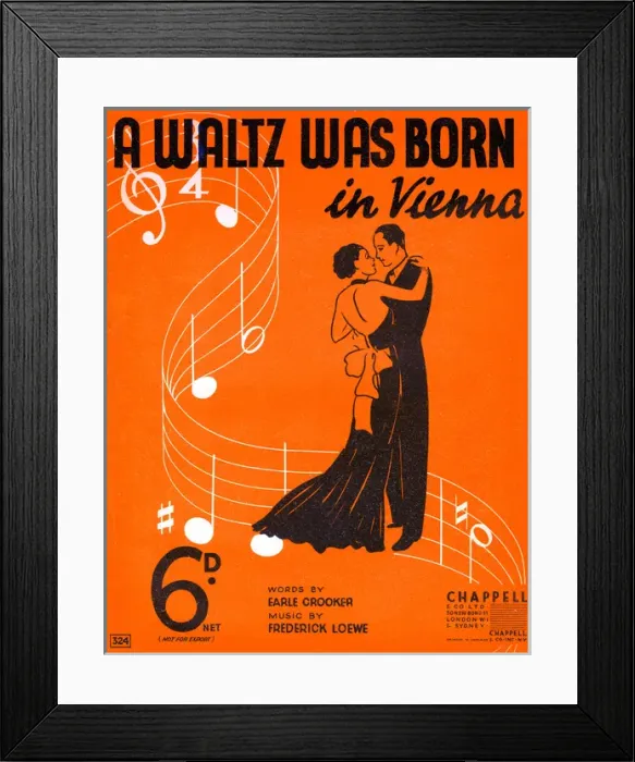 Framed Print : Waltz / Music Cover Framed Print : Waltz / Music Cover