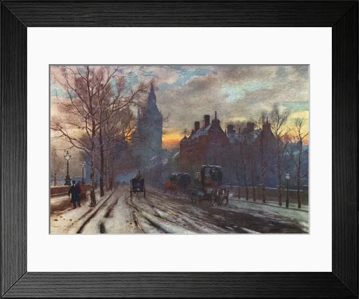 Framed Print : Embankment in Winter Framed Print : Embankment in Winter