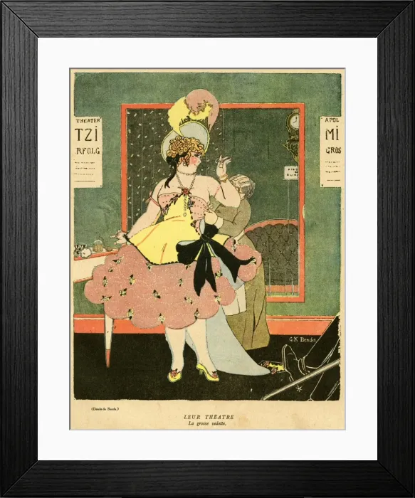 Framed Print : Cartoon, Their Theatre, WW1 Framed Print : Cartoon, Their Theatre, WW1