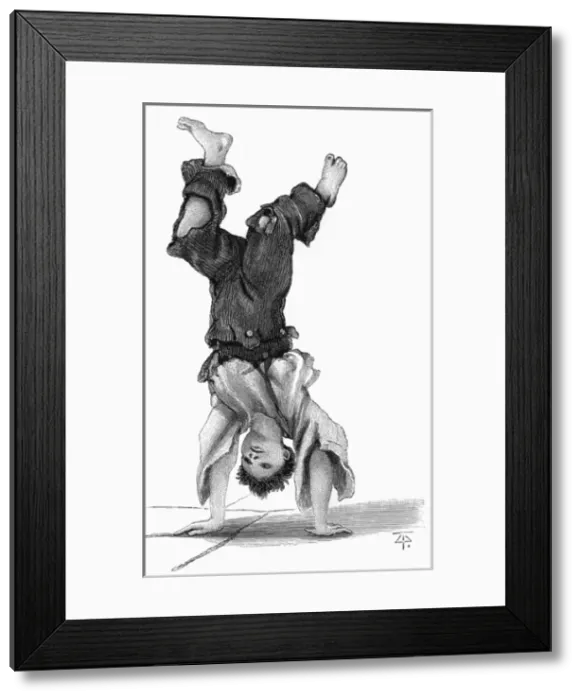 Framed Print : Street Arab / Handstand Framed Print : Street Arab / Handstand