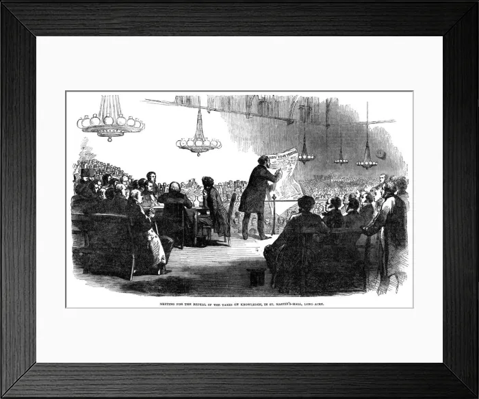 Framed Print : Newspaper Tax Opposed Framed Print : Newspaper Tax Opposed
