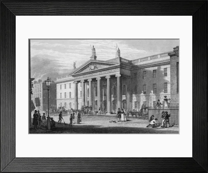 Framed Print : Post Office / Dublin 1840 Framed Print : Post Office / Dublin 1840
