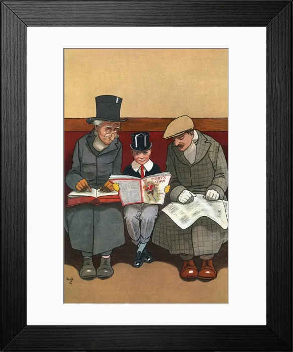 Framed Print : Reading Boys own Paper Framed Print : Reading Boys own Paper