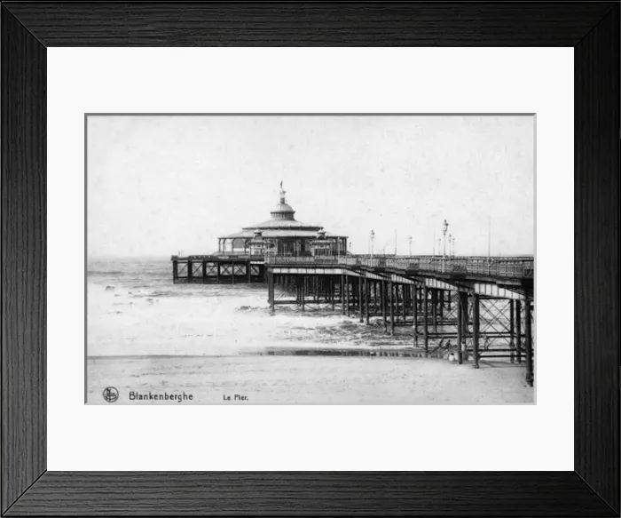 Framed Print : Blankenberghe / Pier C1905 Framed Print : Blankenberghe / Pier C1905