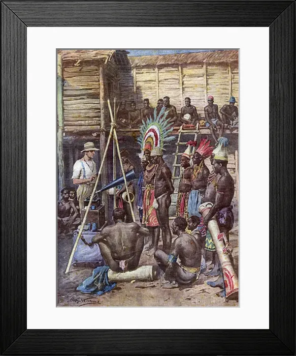 Framed Print : Recording New Guinea Framed Print : Recording New Guinea