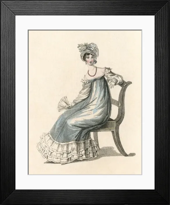 Framed Print : Evening Dress 1818 Framed Print : Evening Dress 1818