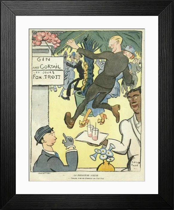 Framed Print : Cartoon, The first outing Framed Print : Cartoon, The first outing