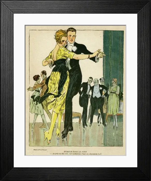 Framed Print : Cartoon, Gossiping in the background Framed Print : Cartoon, Gossiping in the background
