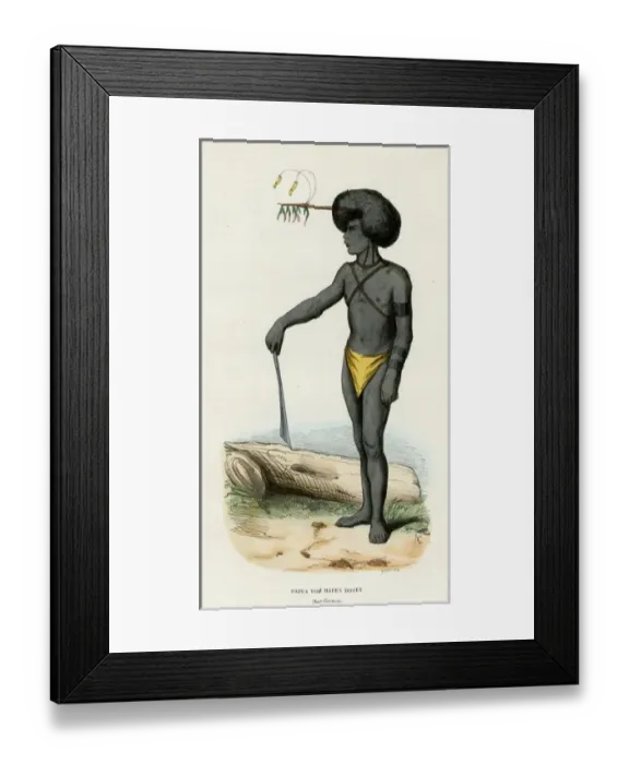 Framed Print : Racial / New Guinea Native Framed Print : Racial / New Guinea Native