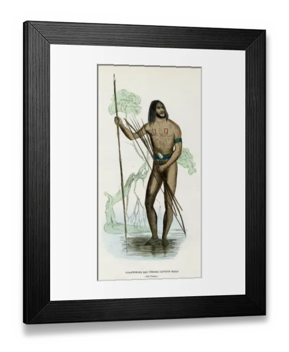 Framed Print : Racial / New Guinea Native Framed Print : Racial / New Guinea Native
