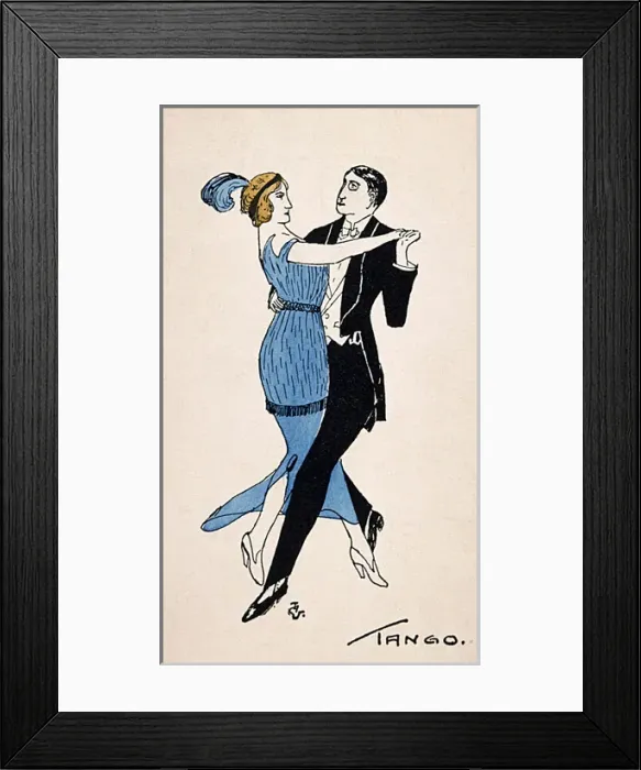 Framed Print : Restrained Tango Dancers Framed Print : Restrained Tango Dancers