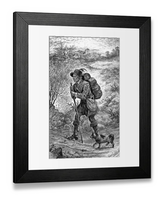 Framed Print : Pedlar in Countryside Framed Print : Pedlar in Countryside